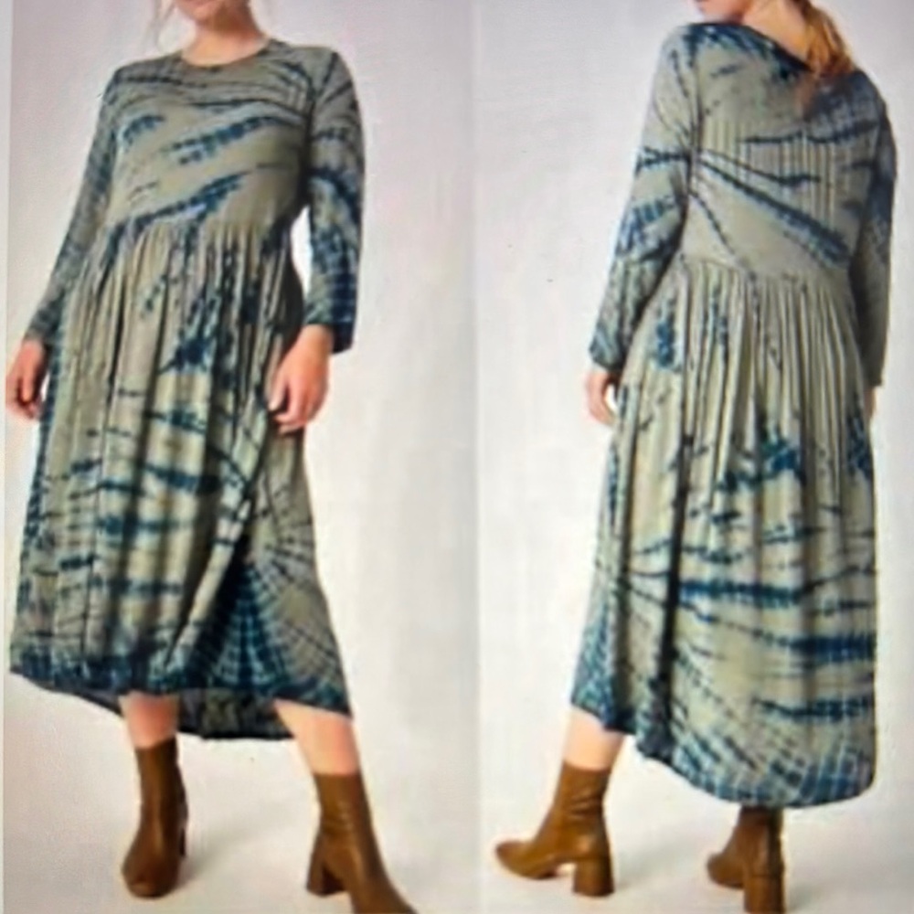 Dolan Anthropologie Eliska Tie-Dye Long Sleeve Maxi Dress Sz XS